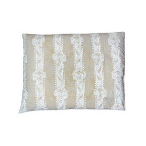 Vintage Harris BluPrint Feather Down Pillow 23.5x17.5 Cotton Cover Used Farmhous